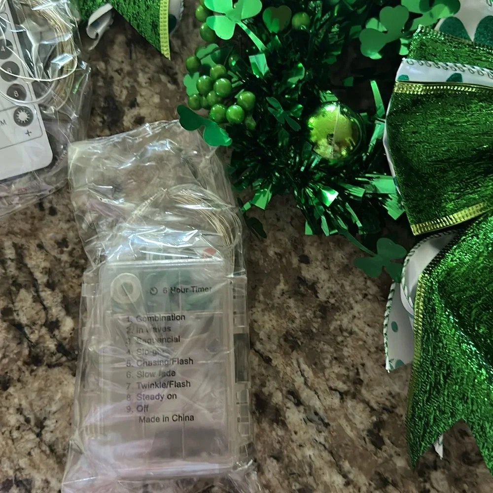 Festive st Patrick’s day Wreath with Bow
